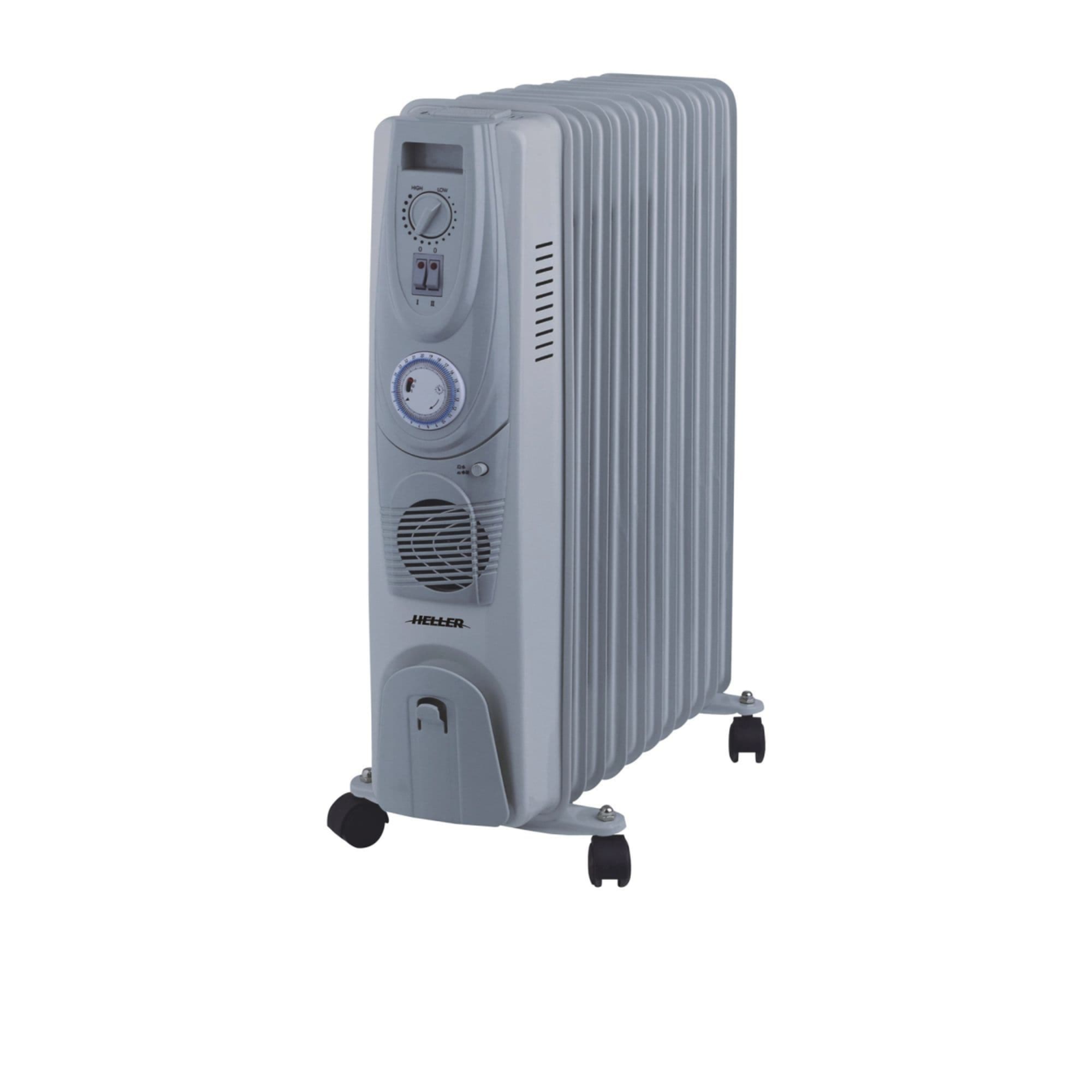 Heller 11 Fin Oil Heater with Timer and Fan 2400W Kitchen Warehouse™